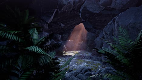 Sun-Light-inside-Mysterious-Cave