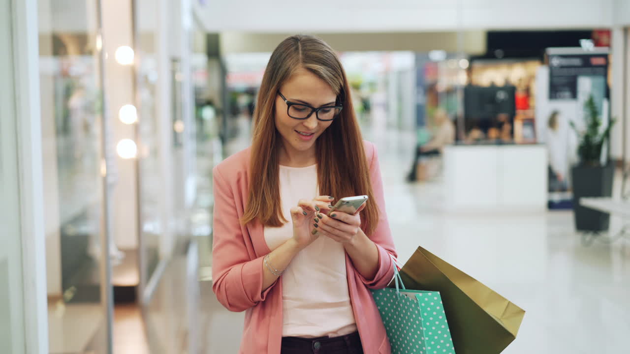 Woman Shopping in a Mall