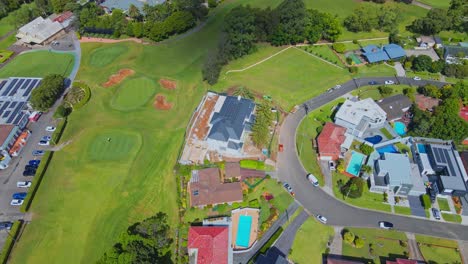 drone shot of houses and golf course in sydney australia-4