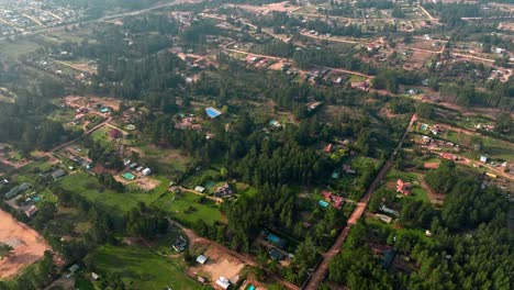 Dolly-in-aerial-view-of-the-rural-town-of-El-Totoral,-central-coast-of-Chile