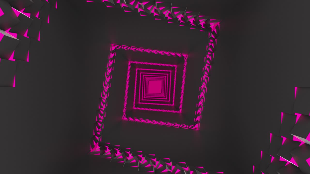 fondo tecnológico abstracto negro con cubos rosados brillantes