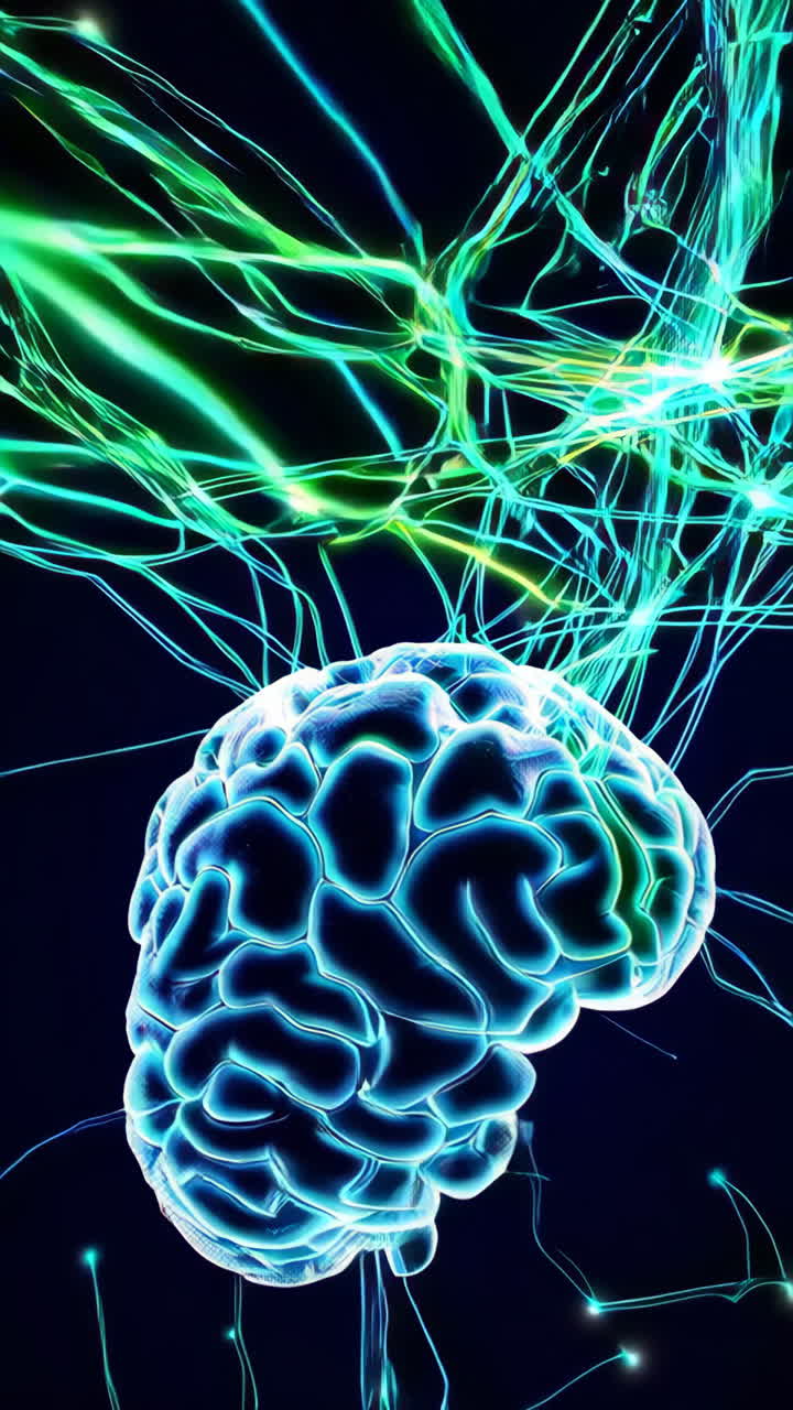 Human Brain with Neural Connections