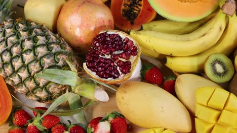 vibrant display of various fresh fruits