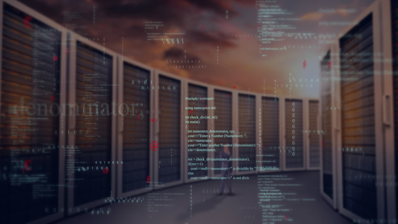 Animation of data processing over computer servers