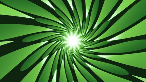 green abstract floral spiral vortex tunnel background looped animation