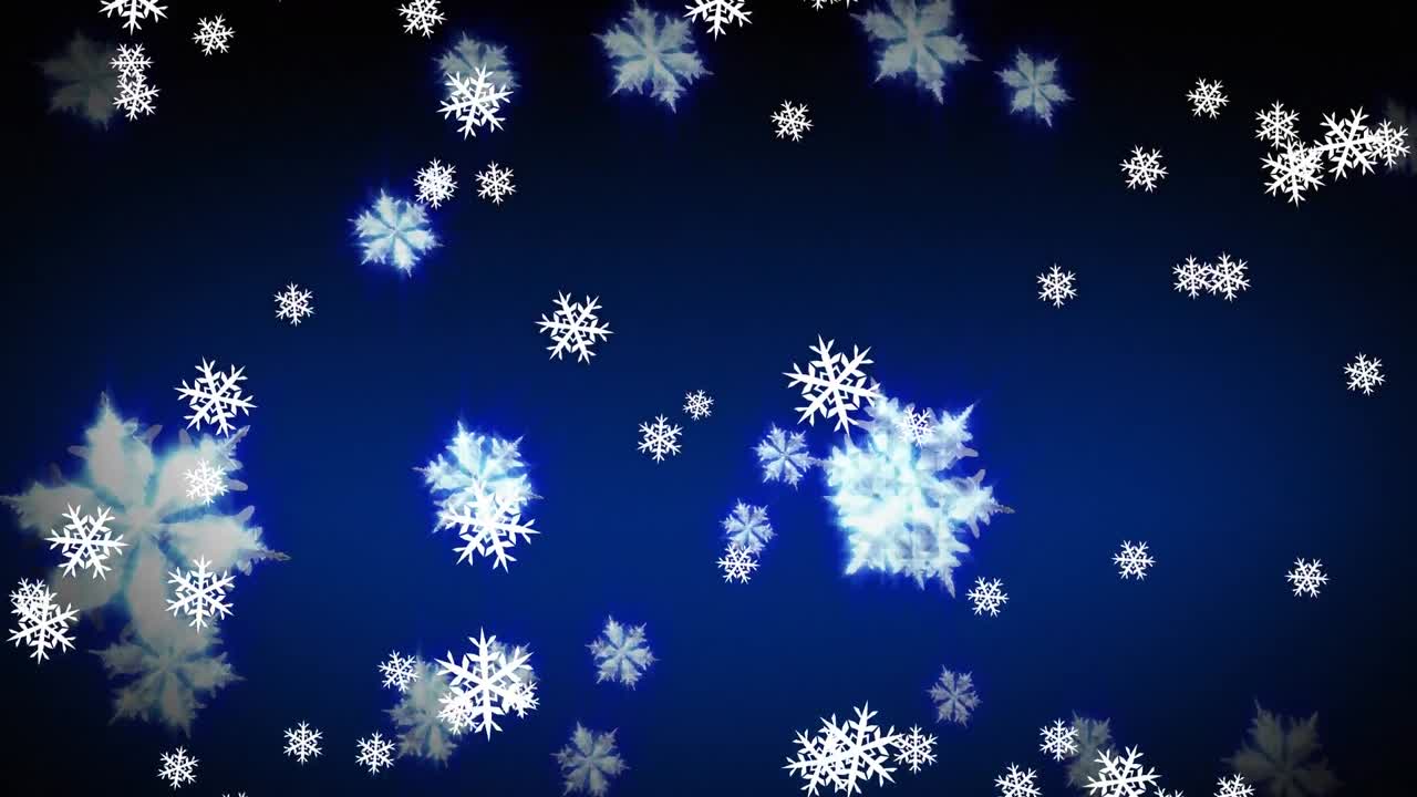 Animation of winter scenery