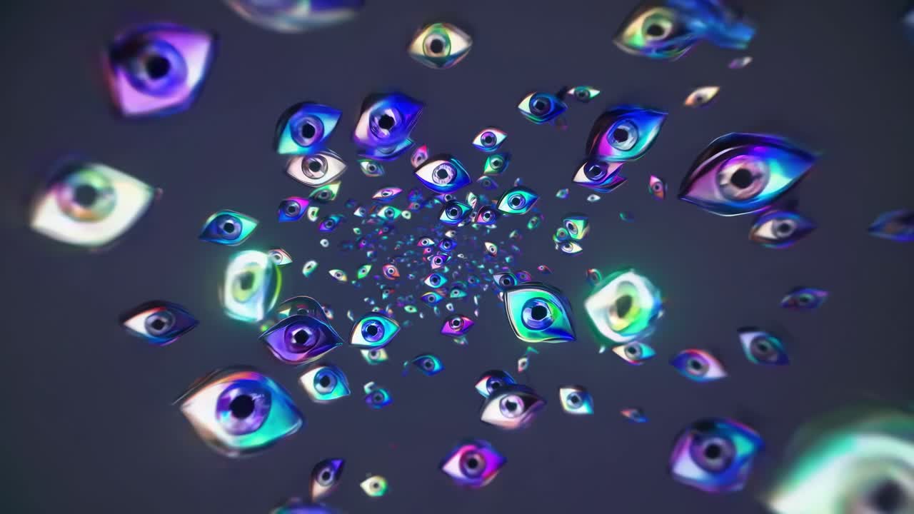 Abstract Floating Eyes