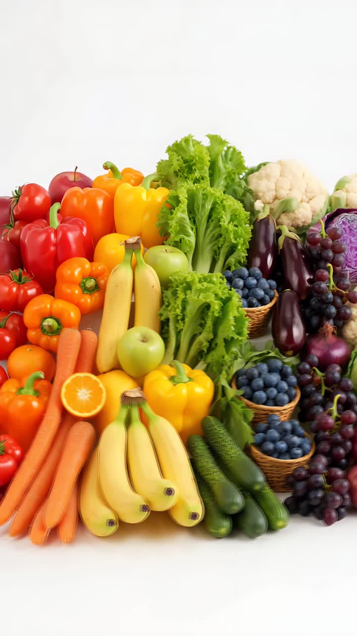 Frutta e verdura fresca biologica 4K.