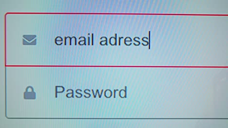 login form with email and password fields