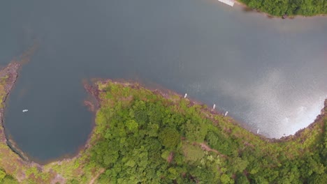 Imágenes-De-Drones-Alrededor-De-Los-Lagos-Cerca-Del-Monte-Fuji-En-Japón-Shizuoka,-Japón