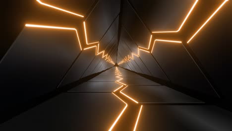 túnel futurista abstracto con iluminación de neón