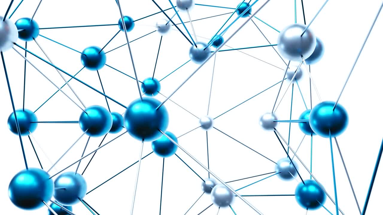 estructura molecular futurista de 4k.