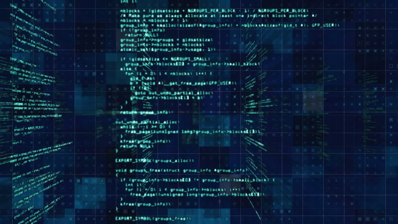 Animation of grid and data processing