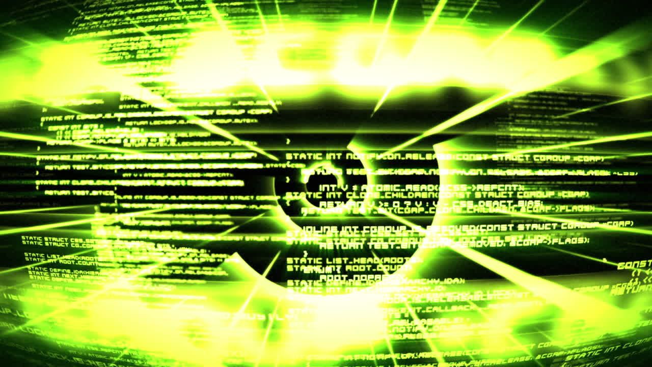 texto verde y círculos desplegados