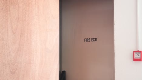 fire exit sign and alarm