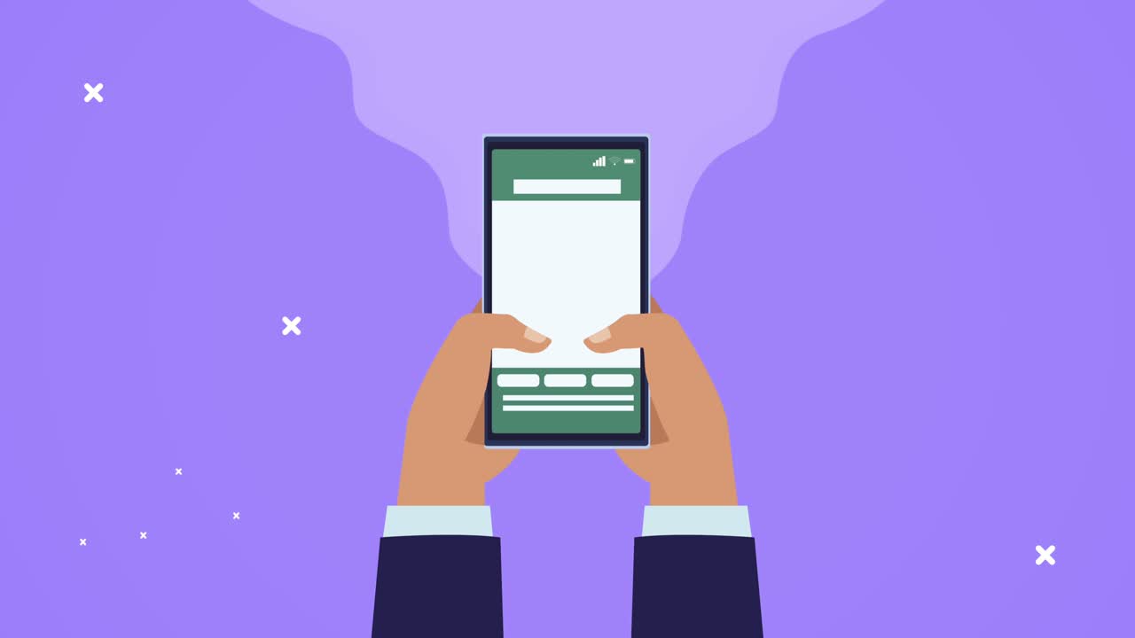 hands using smartphone technology device