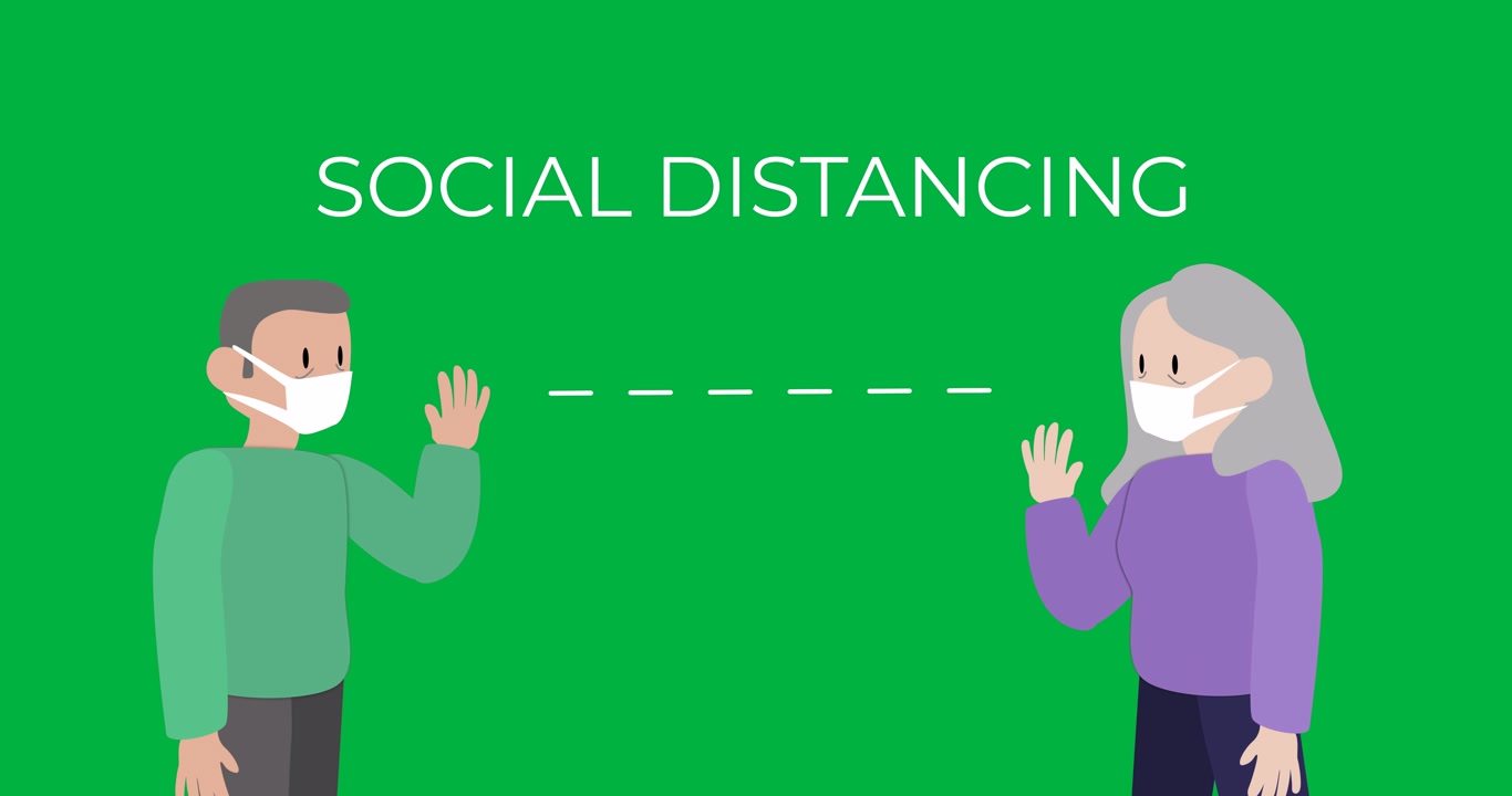 Social distancing animation