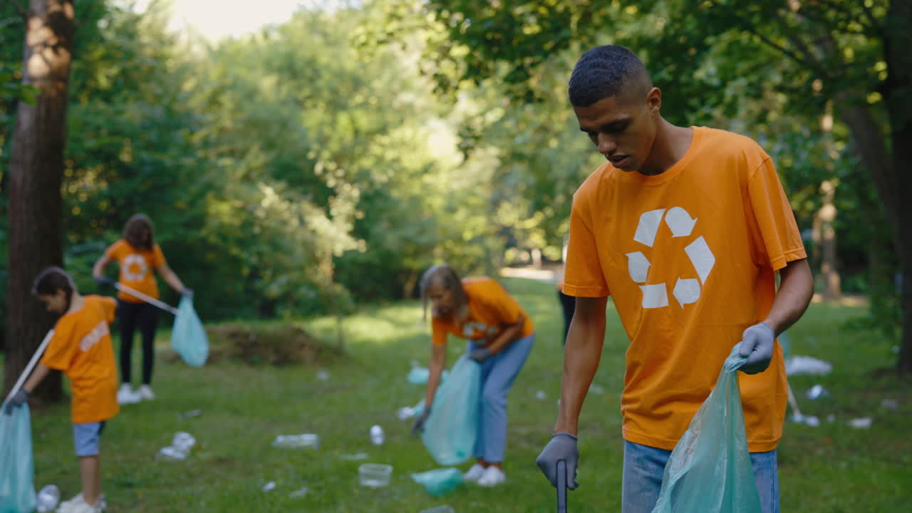 Volunteers Cleaning Up a Park