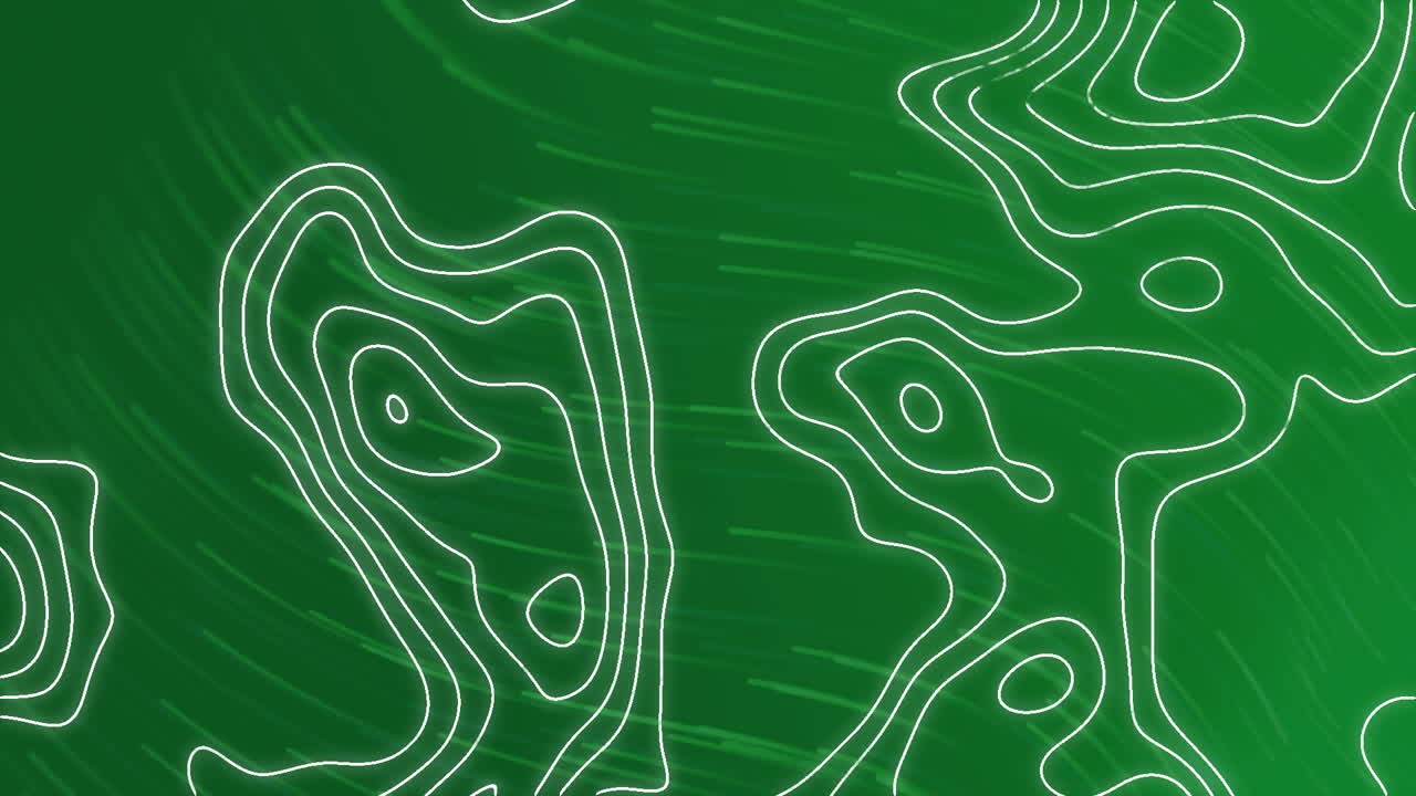 animación de líneas mapa sobre verde moviéndose sobre fondo verde