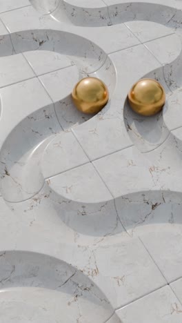 patrón geométrico de mármol abstracto con esfera de oro