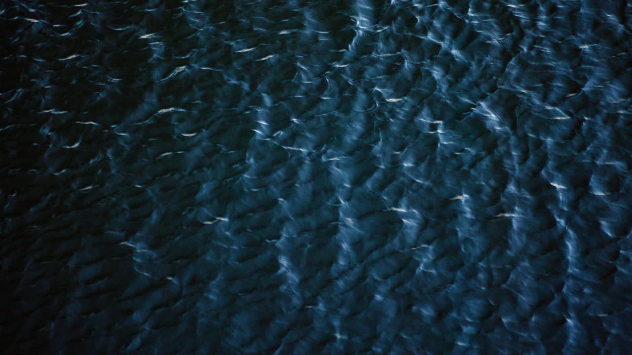 Wind blowing ripples across the water
