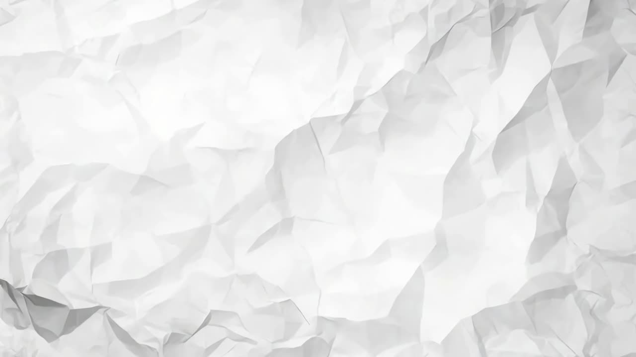 Abstract low-poly white surface, top-down angle. Geometric, minimalist style ideal for a video