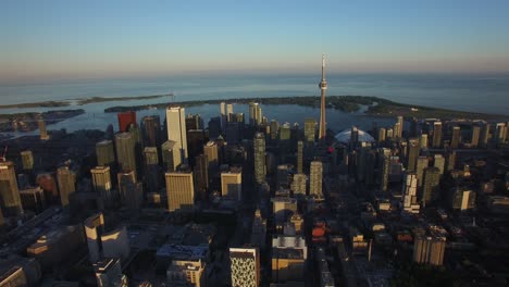 aerial of downtown toronto skyline