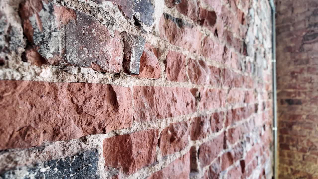 Old Red Brick Wall Detail