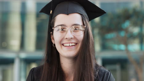 Face,-outdoor-or-woman-with-graduation