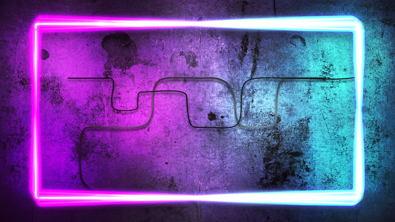 Motion colorful neon lights on wall with abstract background 9