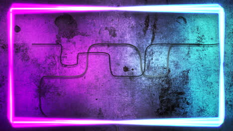 luces de neón de colores en movimiento en la pared con fondo abstracto 9