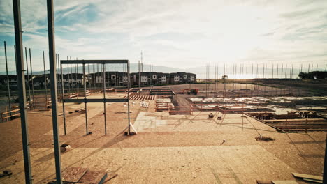construction site of a multi-family residential building