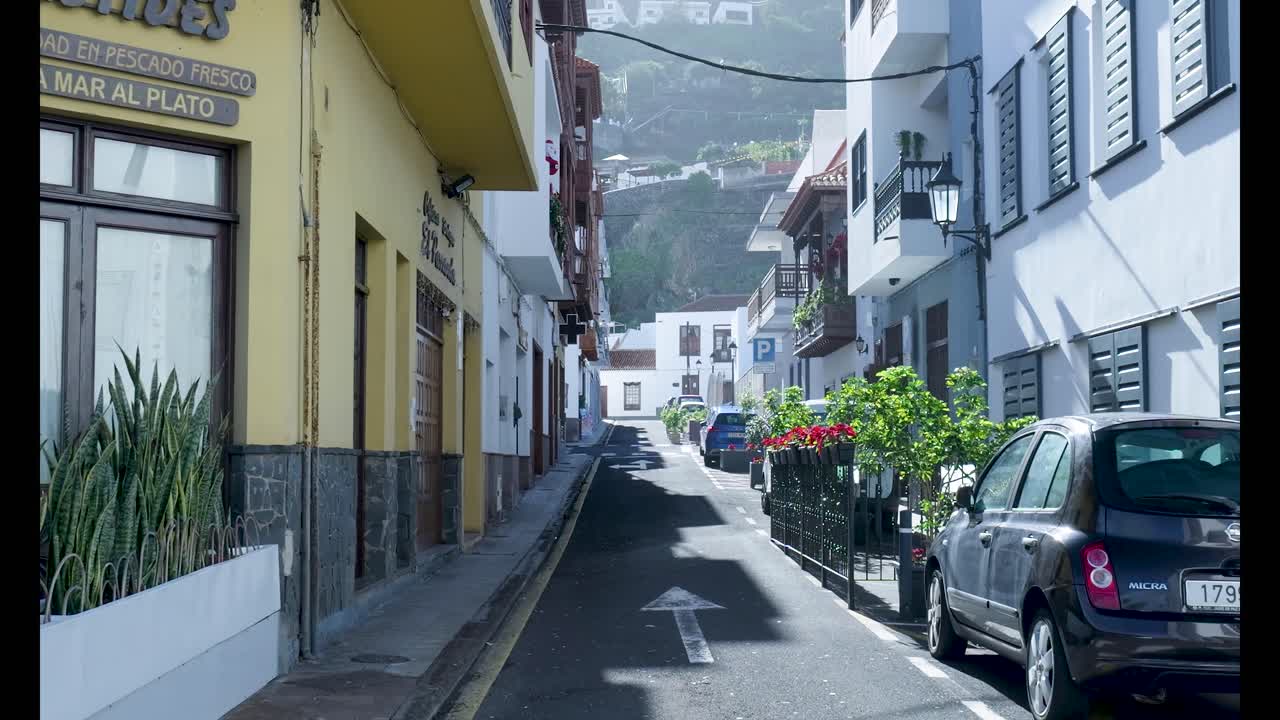 Picturesque European Town Street with Traditional Architecture