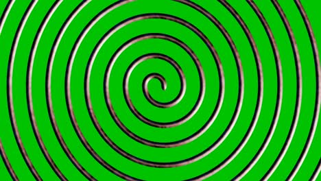una espiral giratoria sobre un fondo verde.