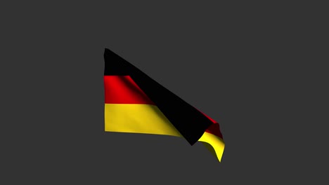 3D-animated-Germany-flag-waving-on-grey-background-with-alpha-channel-included-at-the-end-of-the-clip