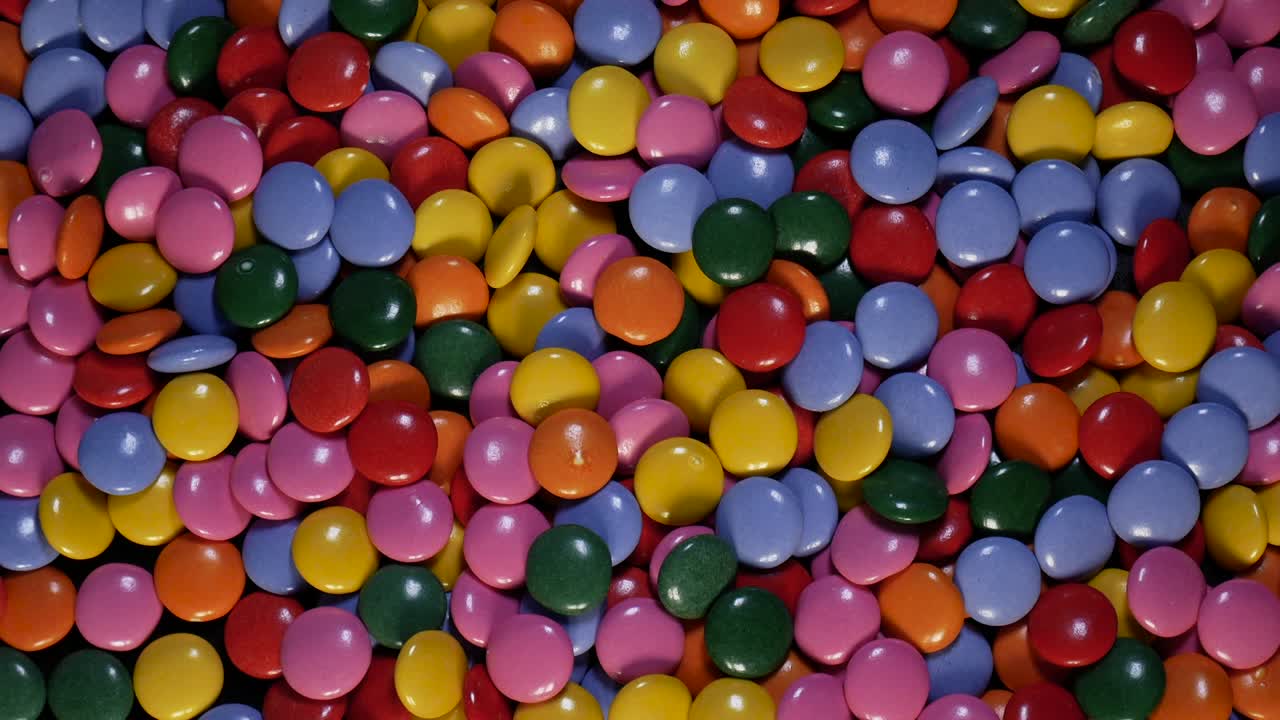 chocolate recubierto de azúcar de colores giratorios