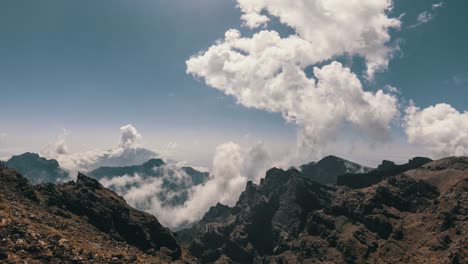 timelapse of mountain clouds in spain