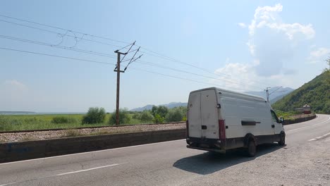 Old-electric-train-in-Montenegro-by-lake-Skadar