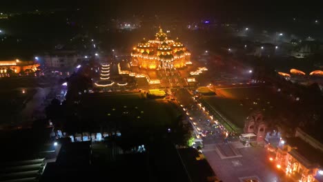 swaminarayan akshardham mandir at new delhi aerial view