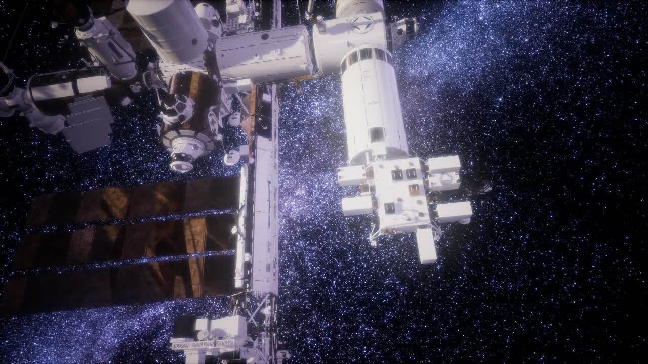 международная космическая станция в космическом пространстве