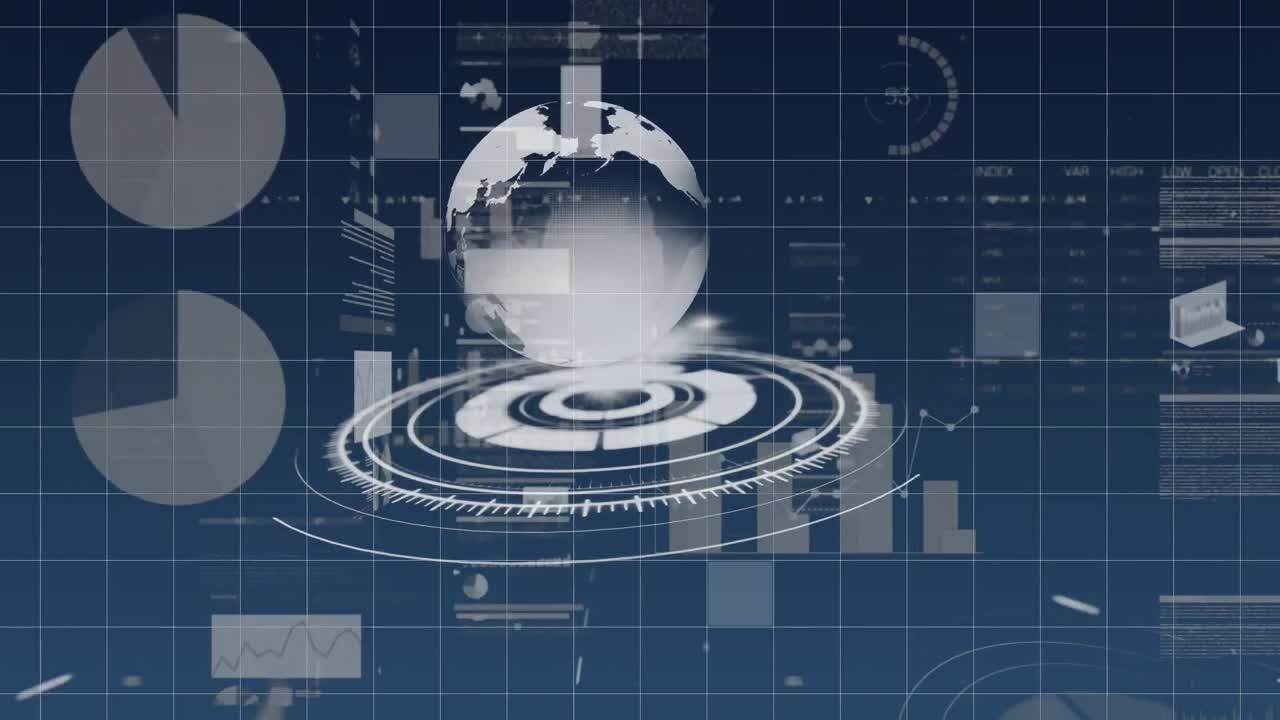 렌즈 위에 회전하는 지구