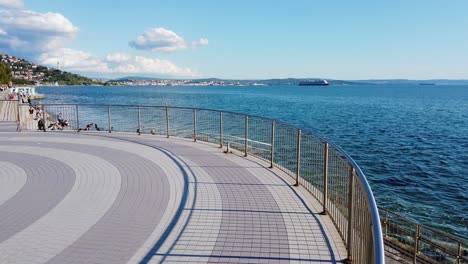 terrace on barcola seafront in trieste