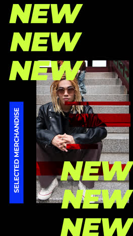 new merchandise drop: urban style with dreadlocks and leather jacket