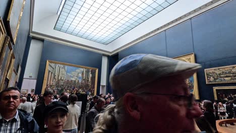 visitors exploring art at the louvre museum