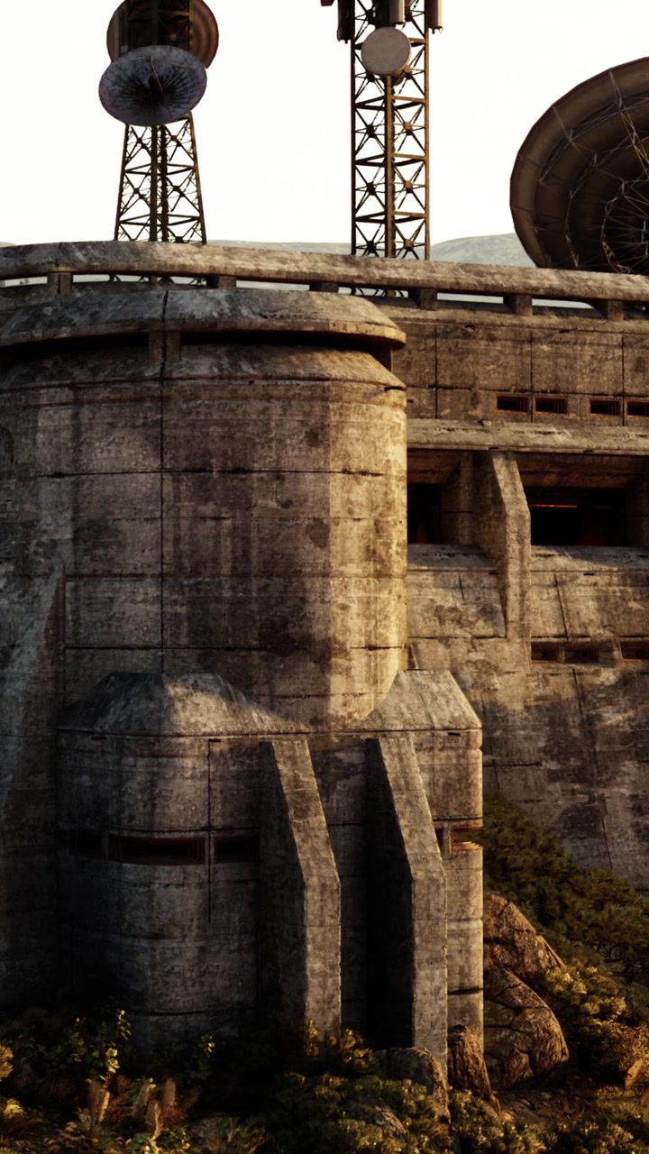 Un gran edificio se encuentra en una montaña rocosa
