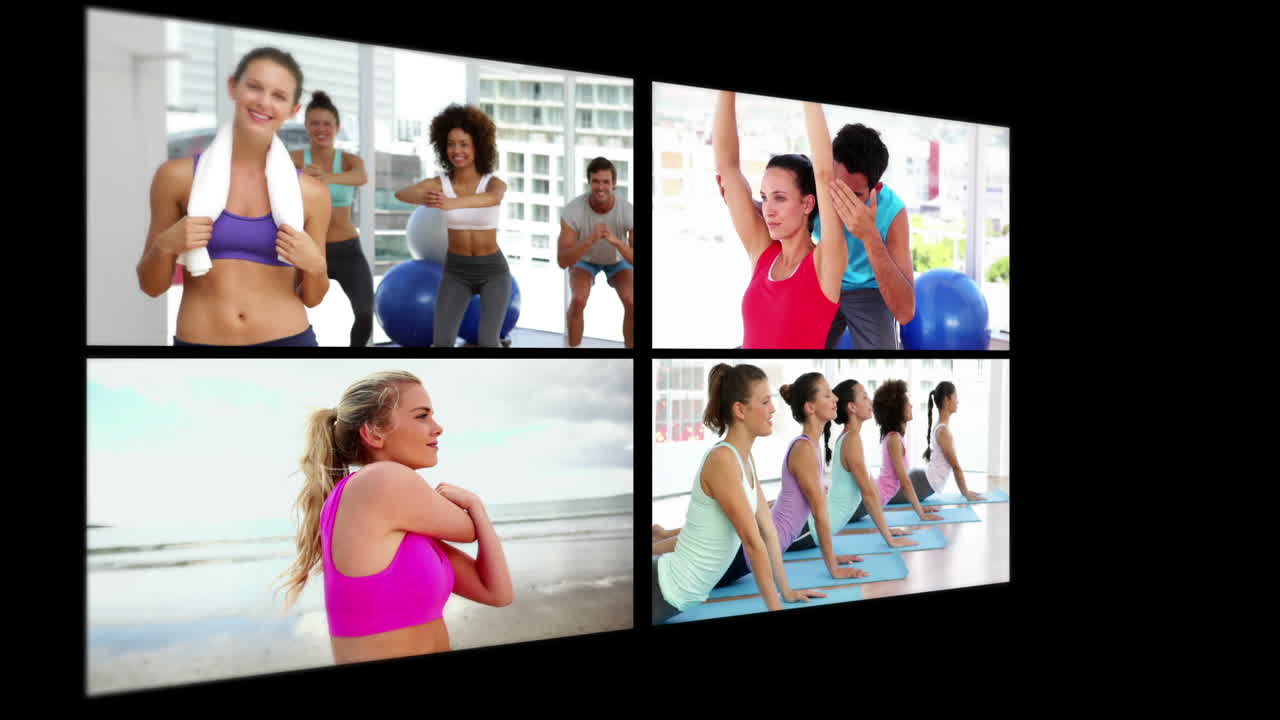 collage de personas deportivas