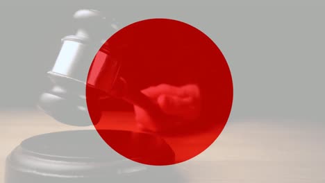 animación digital de la bandera japonesa 4k