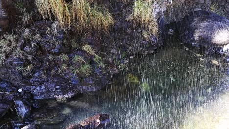 waterfall-falling-on-a-river,-Merlo,-San-Luis,-Argentina