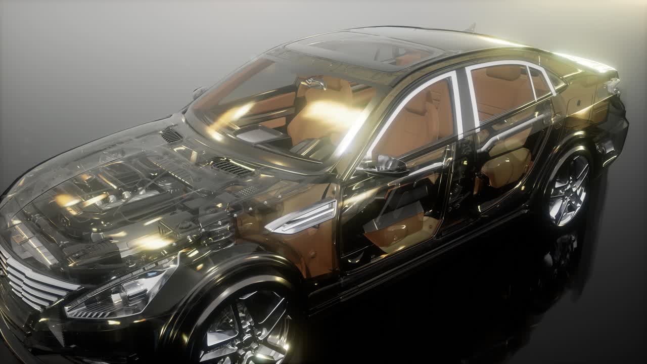 motor y otras partes visibles en el coche