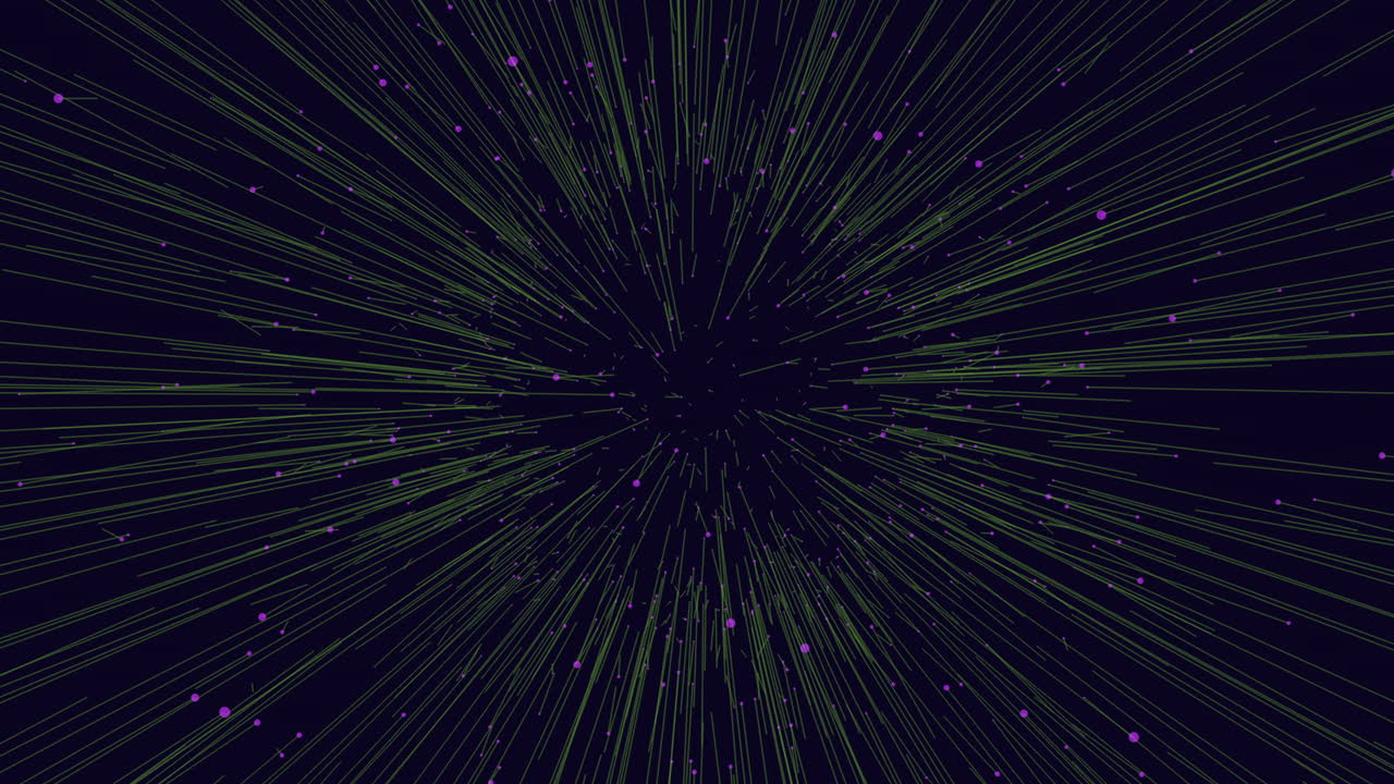 Rainbow futuristic sphere with neon led lines and glitters in dark galaxy